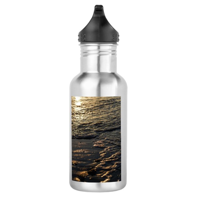 Bouteille d'eau de matinée de plage scintillante (Droite)