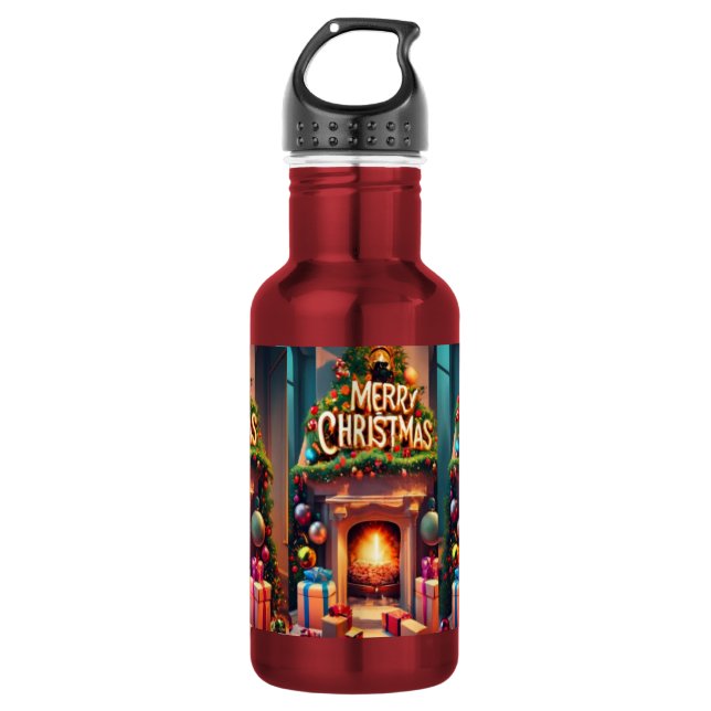 Bouteille d'eau de Noël (Devant)