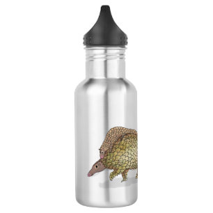 Bouteille d'eau de pangolin mère et bébé