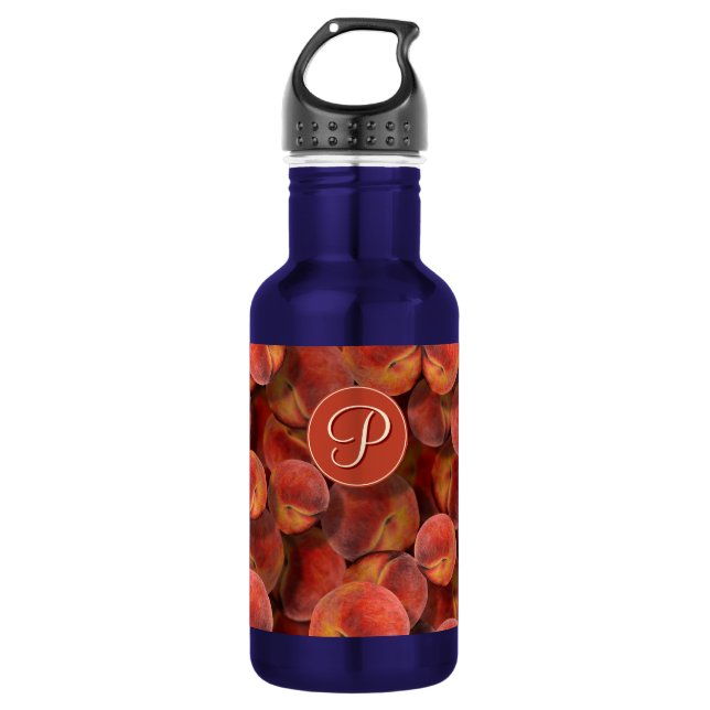 Bouteille d'eau de pêche (Devant)