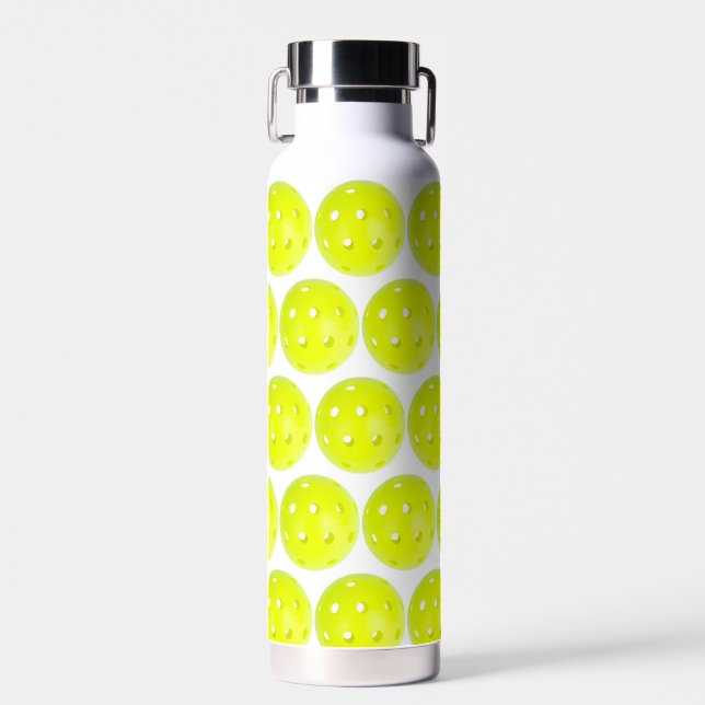 Bouteille d'eau de Pickleball - Pickleballs Jaunes (Avant)