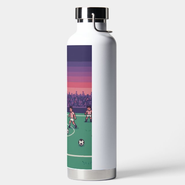 Bouteille d'eau de soccer personnalisée | Nom pers (Droite)