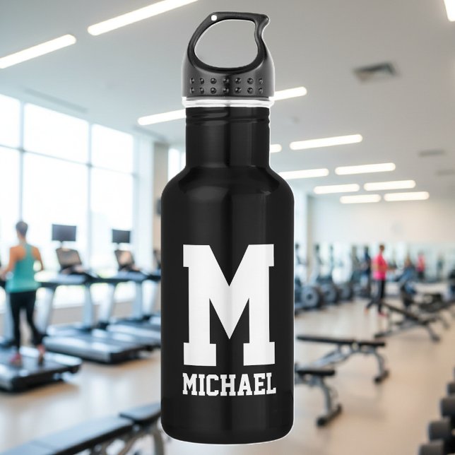 Bouteille d'eau de sport cadeau monogramme personn (Monogrammed water bottle)