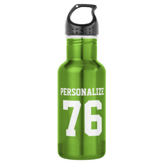 Bouteille d'eau de sport en métal vert personnalis
