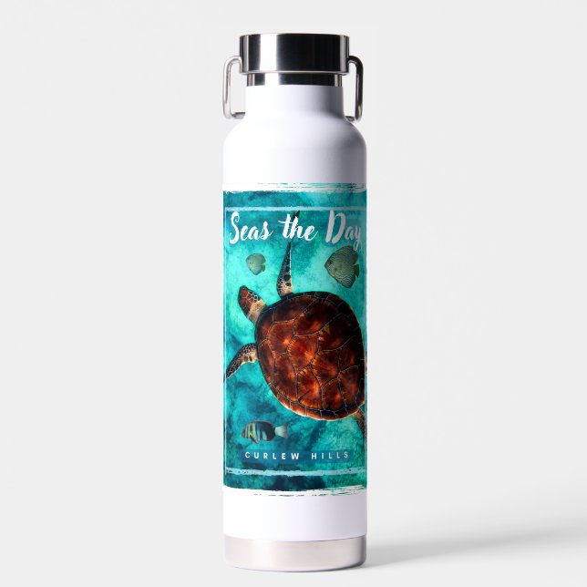 Bouteille d'eau de tortue courbée (22 oz) (Avant)