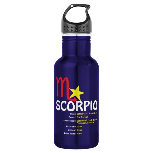 Bouteille d'eau de traits de Scorpion (Devant)