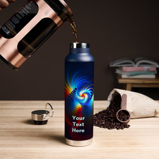 Bouteille D'eau Décalage vers le bleu gravitationnel (Café (pivoté))
