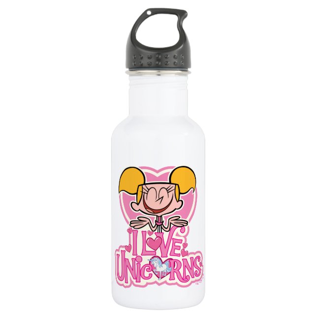 Bouteille D'eau Dee Dee - I Love Unicorns (Devant)