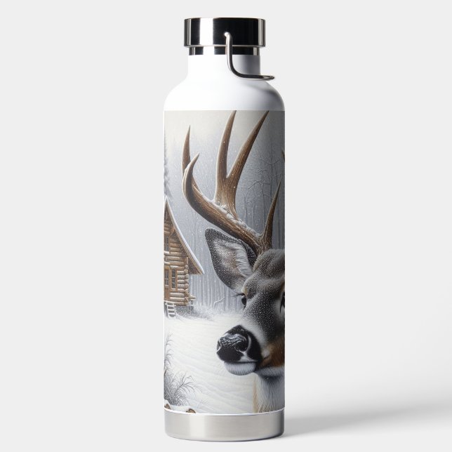Bouteille D'eau Deer d'hiver/Buck art (Droite)