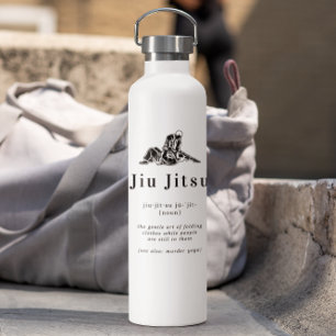 Bouteille D'eau Définition drôle de Jiu Jitsu Monogramme personn
