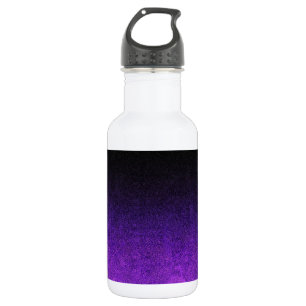 Bouteille D'eau Dégradé de Parties scintillant noire et violette