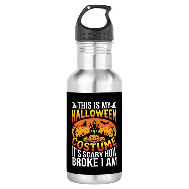 Bouteille D'eau Déguisement drôle de Halloween cassé, conception d (Devant)