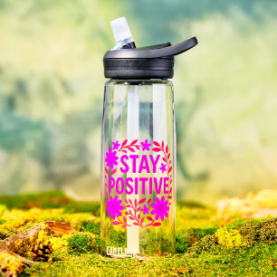 Bouteille D'eau Demeurez un devis de motivation florale positif