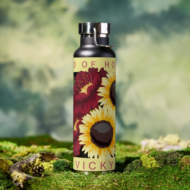 Bouteille D'eau Demoiselle d'honneur Fleur de soleil jaune joli No (Extérieur)