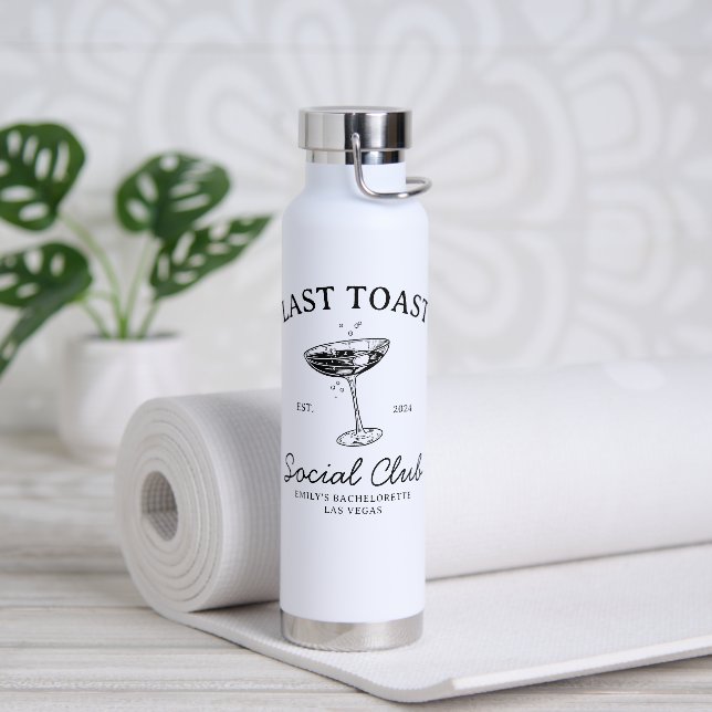 Bouteille D'eau Dernier toast Social Club Bachelorette Party Merch (Yoga)