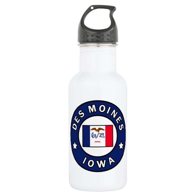 Bouteille D'eau Des Moines Iowa (Devant)