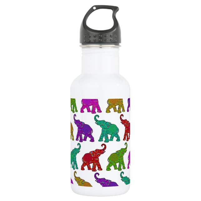 Bouteille D'eau Design de tuiles motifs Elephant Walk (Devant)