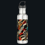 Bouteille D'eau Design Poster de animal élégant<br><div class="desc">Laissez votre côté sauvage avec notre superbe design de fusion poster de animal, mêlant des motifs audacieux comme le léopard, le zèbre et le tigre pour un look vraiment attrayant. Idéal pour les personnes à l'avant-garde de la mode, ce design branché combine de multiples posters de animaux pour créer une...</div>