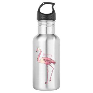 Bouteille D'eau dessin animé d'oiseau Flamant rose
