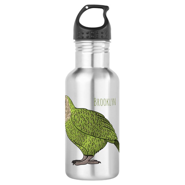 Bouteille D'eau dessin animé d'oiseaux de Kakapo (Devant)