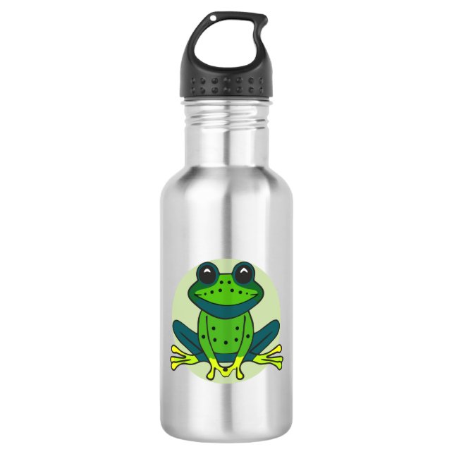 Bouteille D'eau Dessin animé Grenouille verte-74742 (Devant)