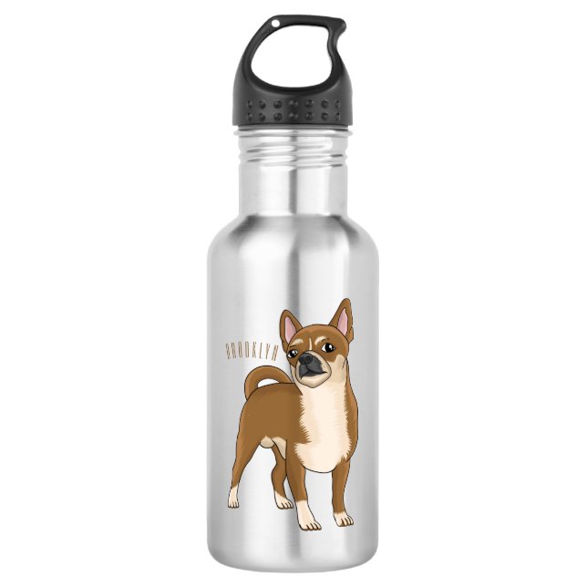 Bouteille D'eau Dessin de Chihuahua pour chien (Devant)