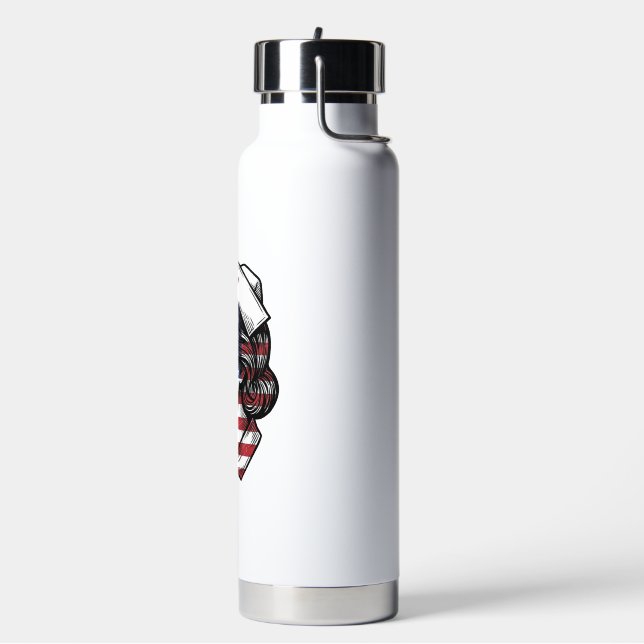 Bouteille D'eau Dessin vectoriel de profil d'infirmière avec drape (Gym)