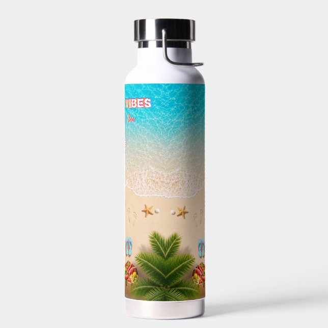 Bouteille d'eau d'été de plage esthétique (Gauche)