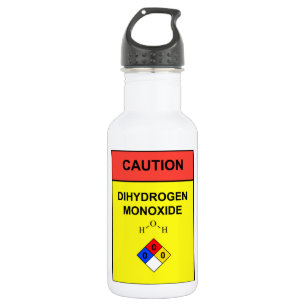 Bouteille d'eau d'étiquette de précaution "d'OXY