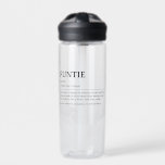 Bouteille D'eau Devis de définition de fonction personnalisée<br><div class="desc">Cette définition de citation de Funtie est la façon parfaite de célébrer le lien spécial que votre soeur partage avec votre enfant en tant que "Tante Amusante". Cette conception est quelque chose qui non seulement illumine son espace mais capture aussi la joie et l'amour uniques qu'elle apporte à votre famille....</div>