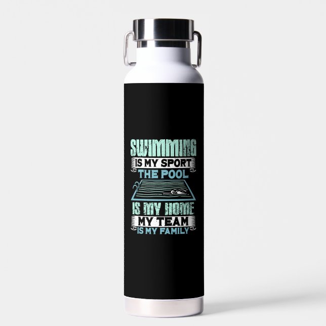 Bouteille D'eau Devis de natation amusant (Avant)