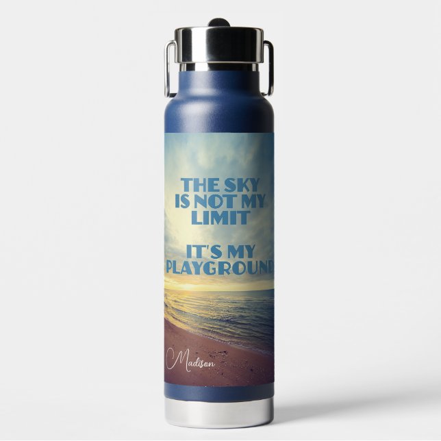 Bouteille D'eau Devis Sky de nom personnalisé (Salle de sport)