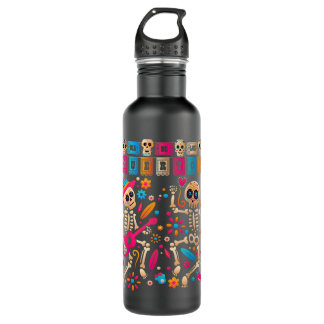 Bouteille D'eau Dia De los Muertos Day of the Dead Mexican Skeleto