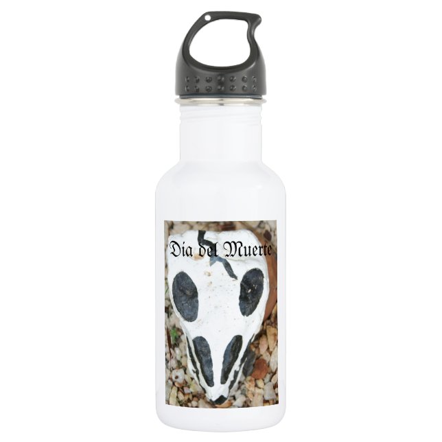 Bouteille D'eau dia del muerte crâne peint (Devant)