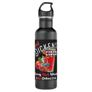 Bouteille D'eau Dickens Durs Cider Drôle Fille Whiskey Et Applicat