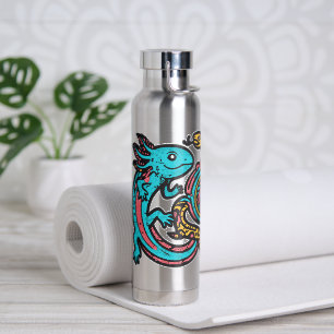 Bouteille D'eau Dieu aztèque Xolotl combattant l'art tribal de la
