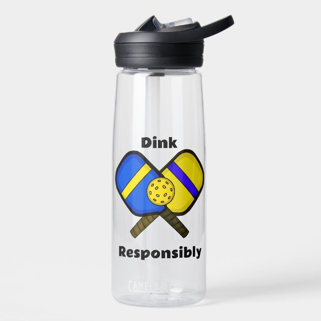 Bouteille D'eau Dink Pickleball Humour Pun responsable (Gauche)