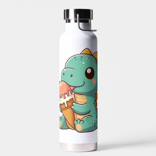 Bouteille D'eau Dino mignonne de glace mangeur (Gauche)