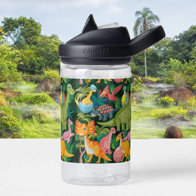 Bouteille D'eau Dinosaur Garçons Personnaliser Nom Durable (Créateur téléchargé)