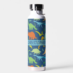 Bouteille D'eau Dinosaure coloré à personnaliser