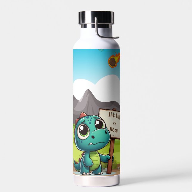 Bouteille D'eau dinosaure mignon et drôle (Gauche)