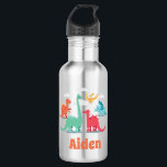 Bouteille D'eau Dinosaure Monogrammé<br><div class="desc">Dinosaure Bouteille d'eau en acier inoxydable monogrammé Ce dessin de dinosaure présente une variété de dinosaures colorés avec des nuages. Personnalisez la bouteille d'eau avec votre nom ou votre propre message. Visitez notre boutique pour la coordination des accessoires.</div>