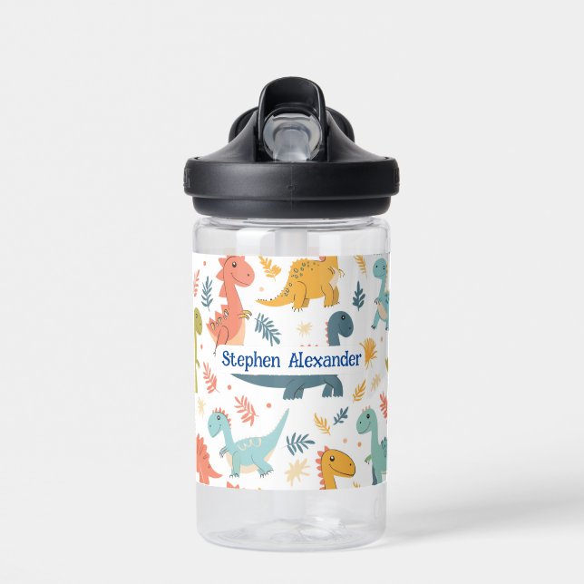 Bouteille D'eau Dinosaure personnalisé enfant (Avant)