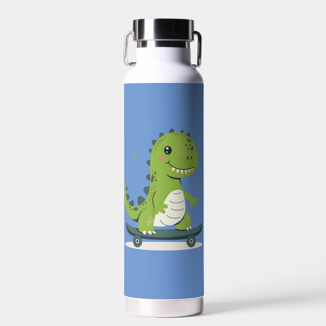 Bouteille D'eau Dinosaure Skateboard (Avant)