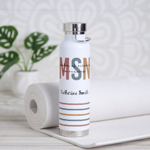 Bouteille D'eau Diplôme personnalisé MSN Maîtrise en sciences infi