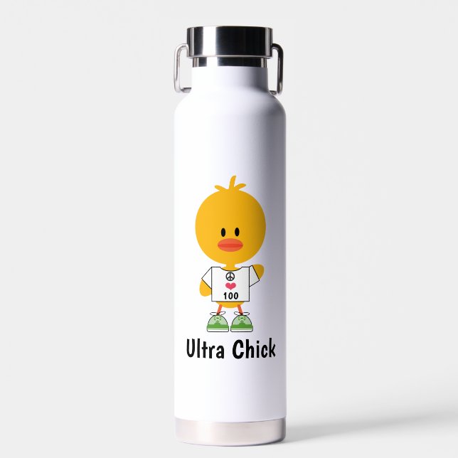 Bouteille D'eau Distance personnalisée Ultramarathon Ultra Chick (Avant)
