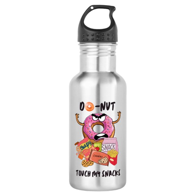 Bouteille D'eau Do-nut touche mes snacks (Devant)