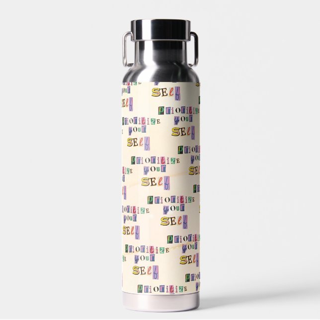 Bouteille D'eau Donnez-vous la priorité (Avant)