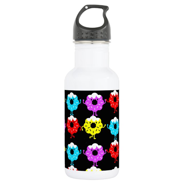 Bouteille D'eau Dons Et Décor De Donut (Devant)