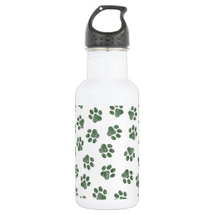 Bouteille D'eau Doodle Paws, empreintes de chien, pattes vertes